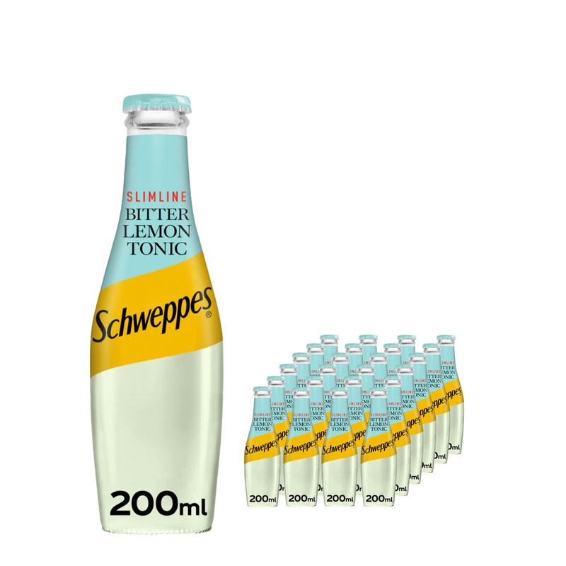 Schweppes Slimline Bitter Lemon, 24 x 200 ml