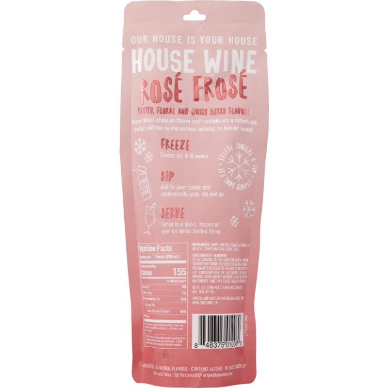 HOUSE WINE FROSE ROSE POUCH 24PK