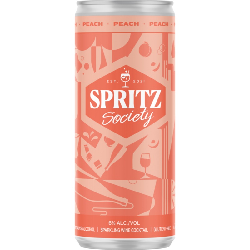 SPRITZ SOCIETY PEACH CAN 4P