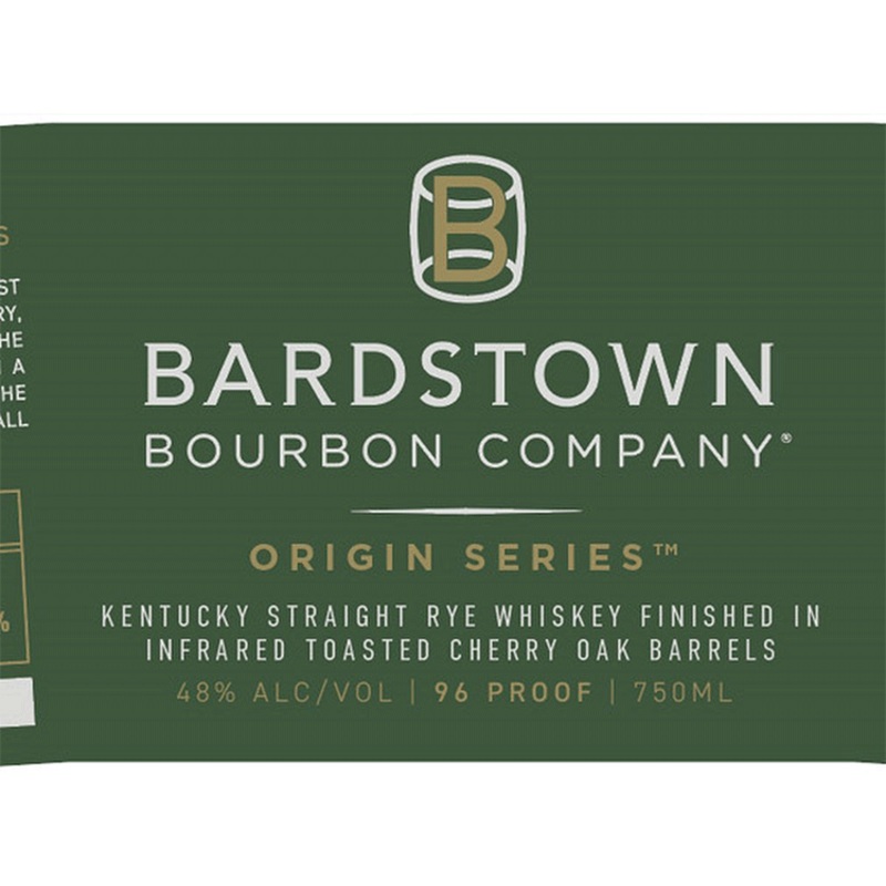 Bardstown Bourbon Co. Origin Series Kentucky Straight Rye Finished in Infrared Toasted Cherry Oak Barrels