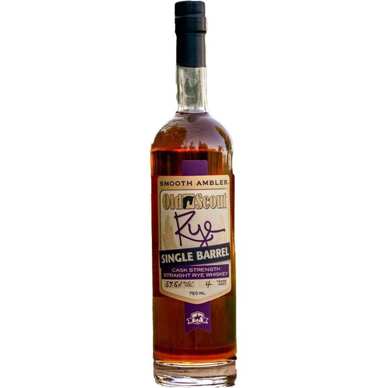 Smooth Ambler Old Scout Single Barrel Cask Strength 4 Year Old Straight Rye Whiskey 750ml