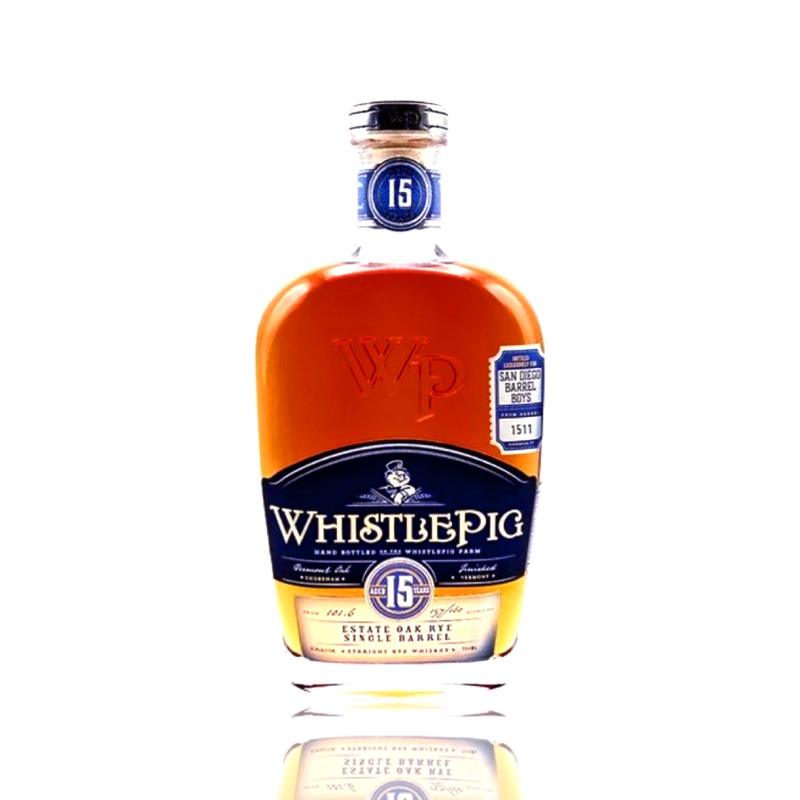 WhistlePig 15 Year Old Single Barrel #1511 San Diego Barrel Boys Straight Rye Whiskey 750ml
