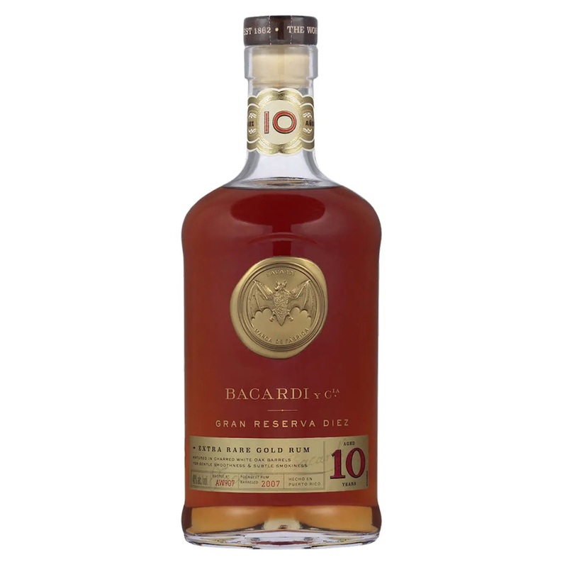Bacardi Gran Reserva Diez 10 Year Old Rum, 70 cl