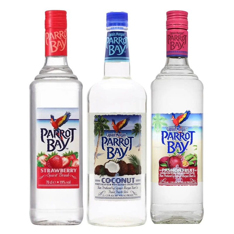 Parrot Bay Tropical Rum Liqueur Trio, 3 x 70 cl
