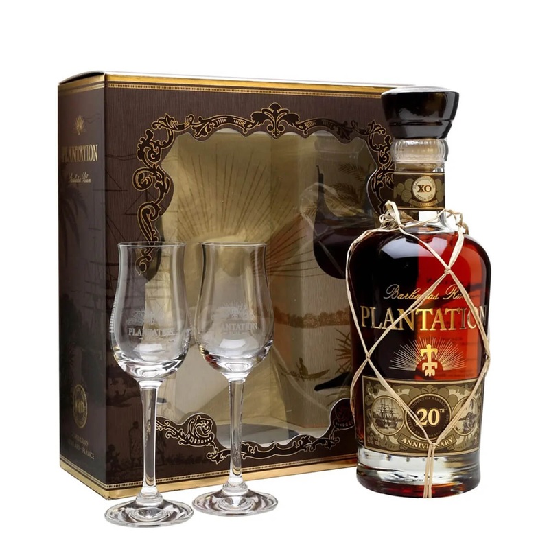 Plantation XO Rum & Tulip Glass Gift Set, 70 cl