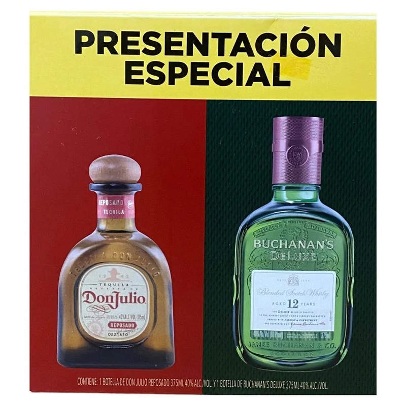 Don Julio Tequila & Buchanan's Whiskey 2 pack 375mL