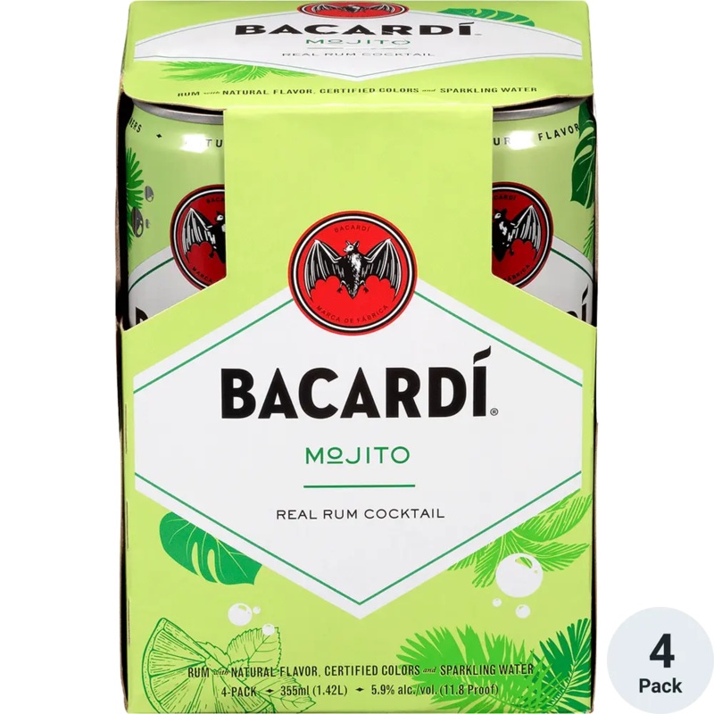 Bacard Mojito Cocktail 4x250ml