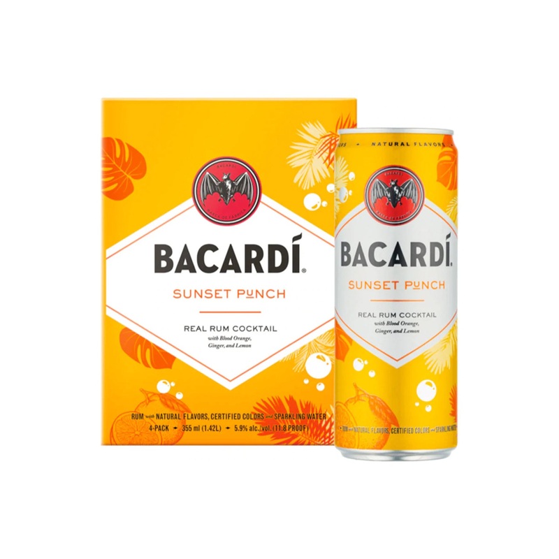 Bacardi Sunset Punch Cocktail 4pk