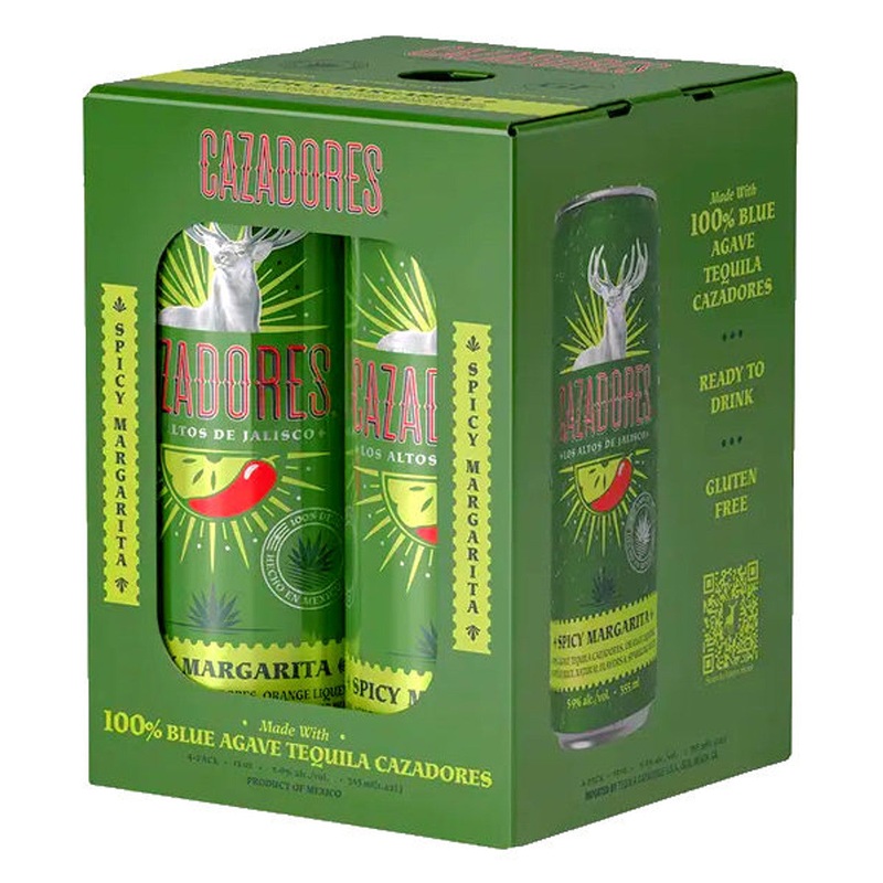 Cazadores Tequila Spicy Margarita 4-Pack 12oz Cans