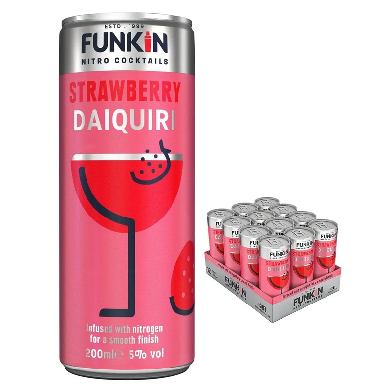 Funkin Nitro Strawberry Daiquiri Can Multipack, 12 x 200 ml