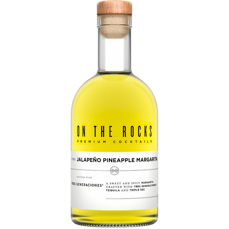 On The Rocks Tres Generaciones Jalapeno Pineapple Margarita Ready to Drink Cocktail 375 ml