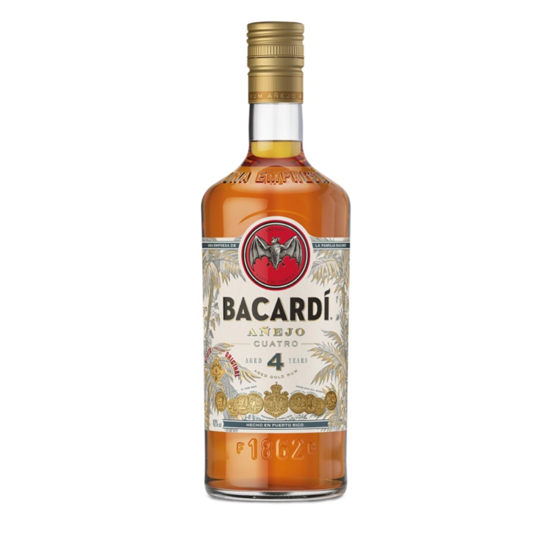 BACARDI RUM ANEJO CUATRO 4YR 80