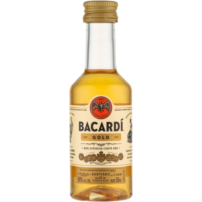 BACARDI RUM GOLD 80 12/10PK PET