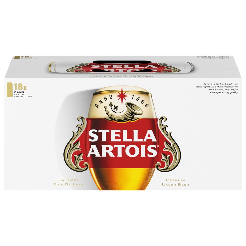 Stella Artois 18 Pack (12 oz Cans)