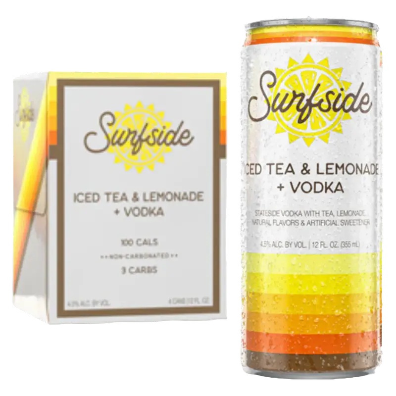Surfside Iced Tea & Lemonade + Vodka 12oz 4pack Cans