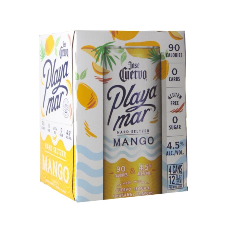 Jose Cuervo Playa Mar Mango Seltzer 355ml 4-Pack Can