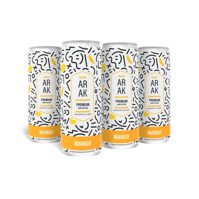 Miami Arak Mango Hard Seltzer 12oz 4-Pack Can
