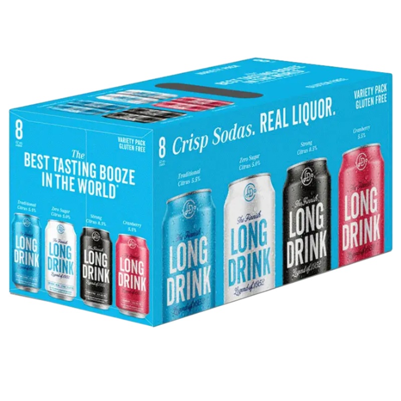 The Finnish Long Drink Variety 355ml 8-Pack Can (C/S/Z/TR)