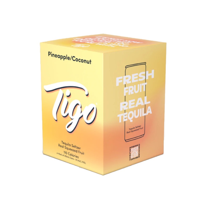 Tigo Pineapple Coconut Tequila 355ml 4-Pack Can (DNO P4)