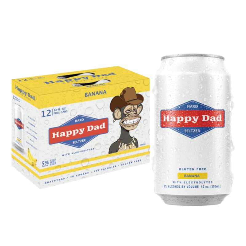 Happy Dad Hard Seltzer Banana 12oz 12-Pack Can