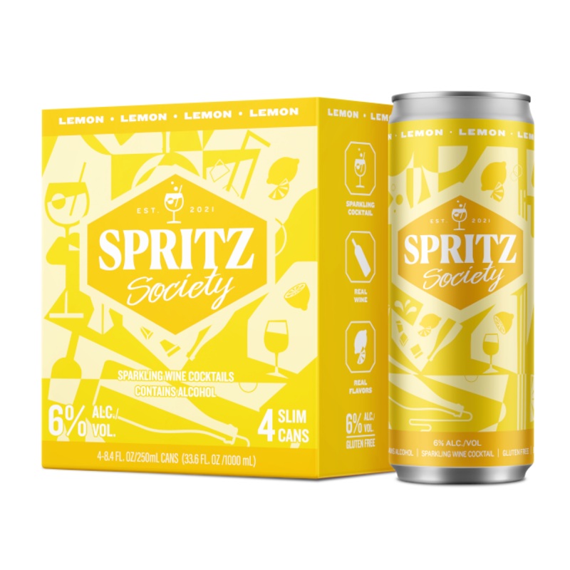 Spritz Society Lemon 8.4oz 4-Pack Can