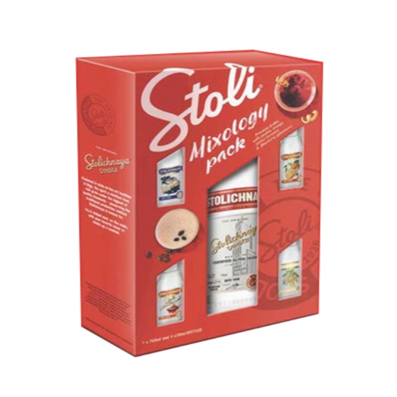 Stolichnaya Mixology Pack 750ml (With 4-50mls)