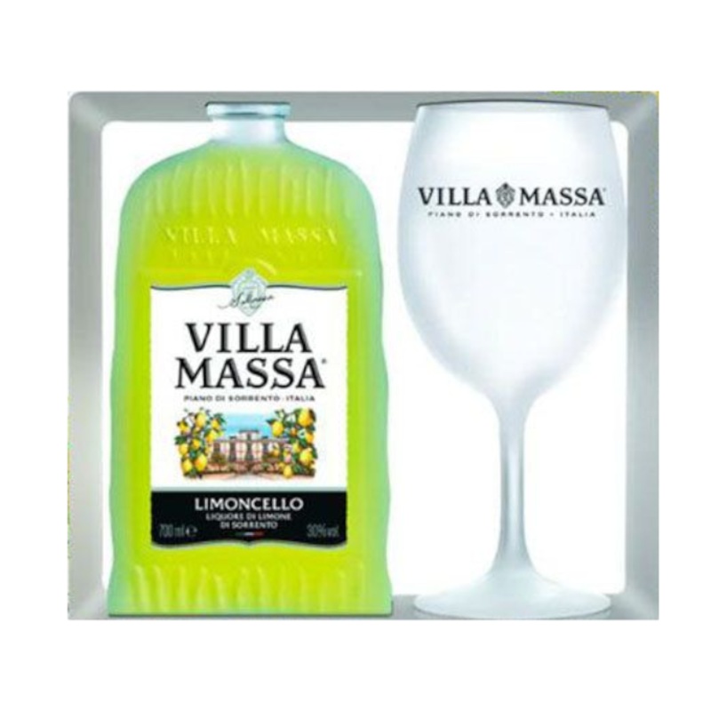 Villa Massa Limoncello 750ml (With Tonic Glass)