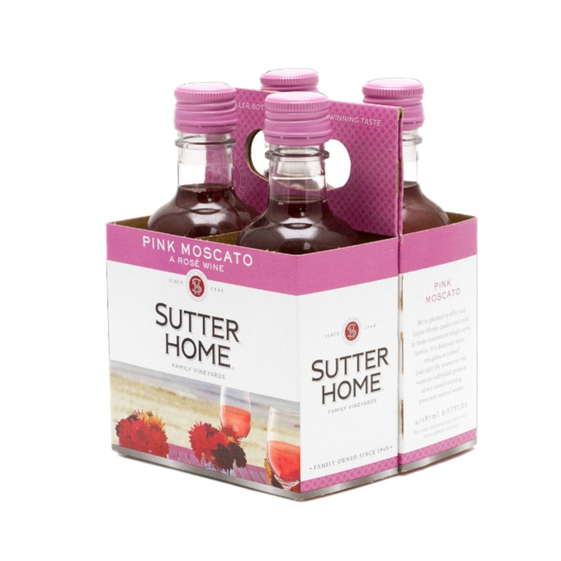 Sutter Home Pink Moscato 187ml 4-Pack Bottle
