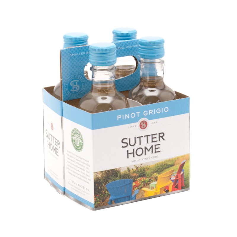 Sutter Home Pinot Grigio 187ml 4-Pack Bottle (DNO P2)
