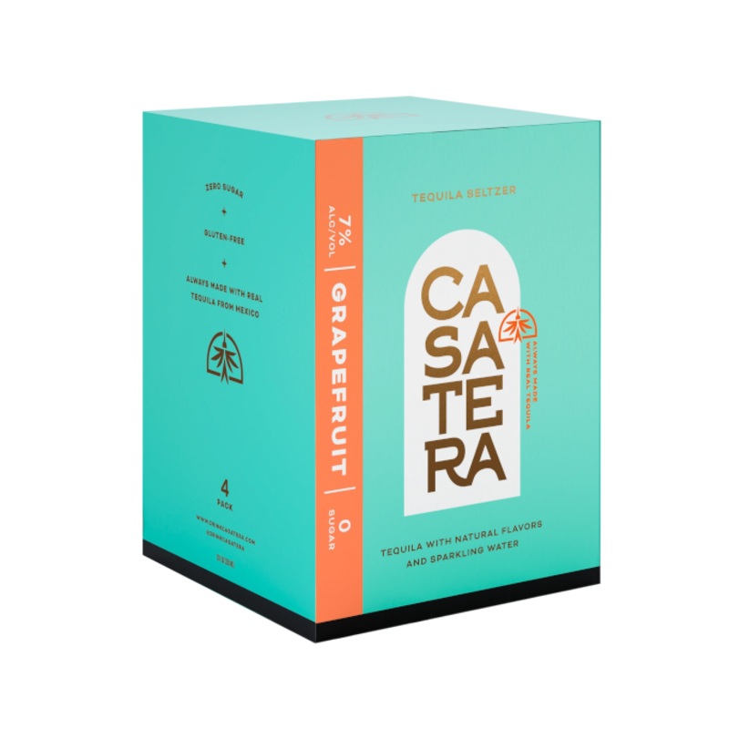 Casatera Grapefruit Tequila Seltzer 355ml 4-Pack Can