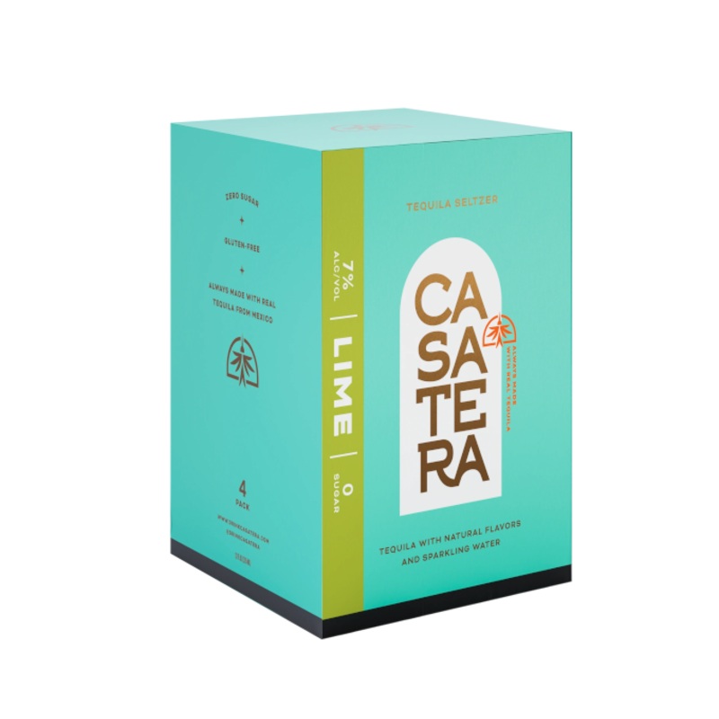 Casatera Lime Tequila Seltzer 355ml 4-Pack Can