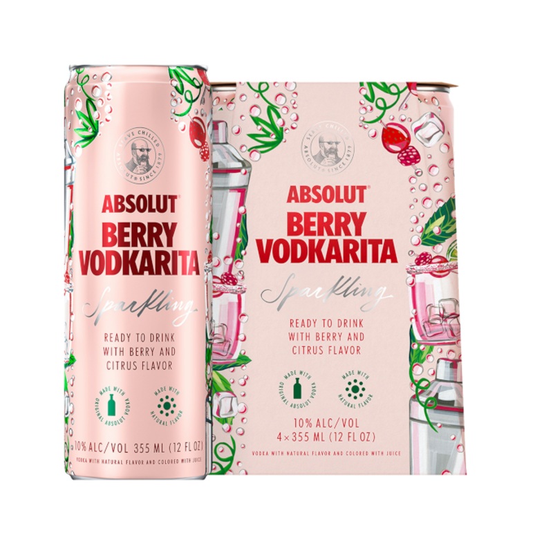 Absolut Berry Vodkarita 12oz 4-Pack Can