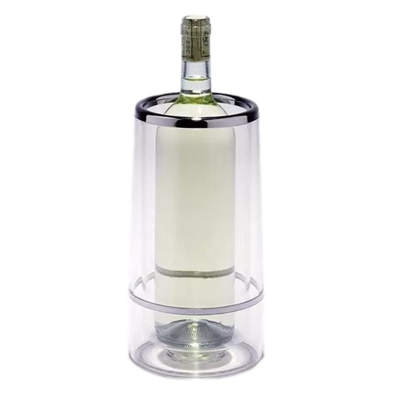 Wine cooler acrylic double-walled crystal clear