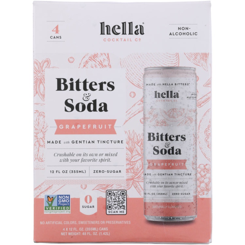 HELLA BITTERS SODA GRAPEFRUIT 6/4