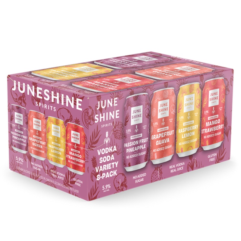 JuneShine Vodka RTD Variety 8 Pack 355ml