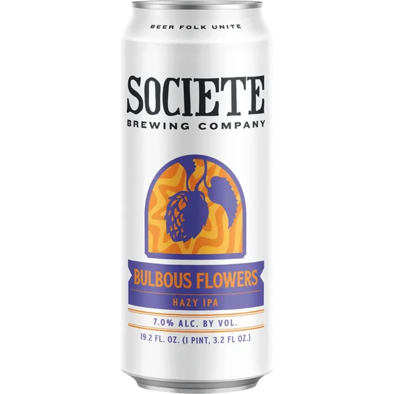Societe Bulbous Flowers Hazy Ipa 19.2 Fl Oz