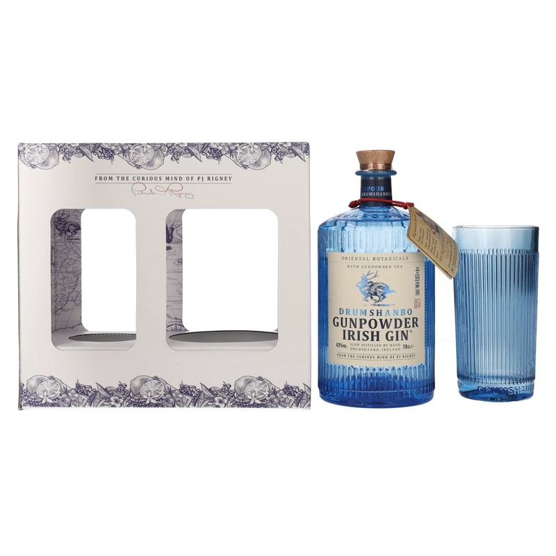 Drumshanbo Gunpowder Irish Gin 43% Vol. 0,7l in Giftbox with glass