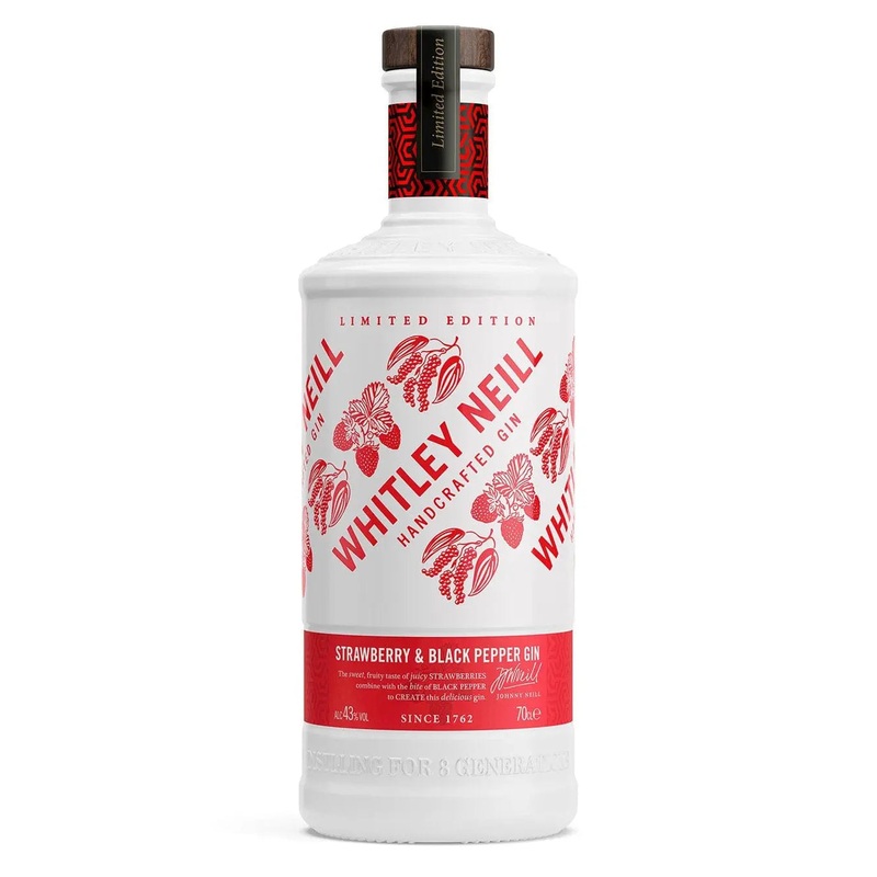 Whitley Neill Limited Edition Strawberry & Black Pepper Gin, 70 cl