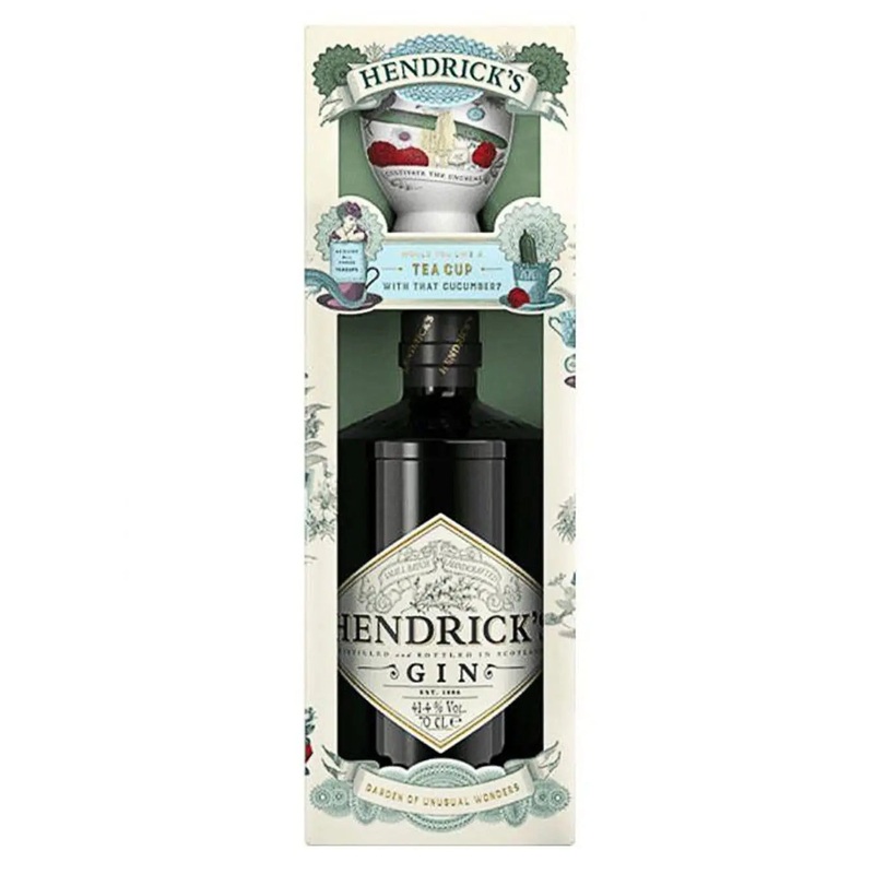 Hendrick's Gin Unusual Garden with Tea Cup Gift Set, 70 cl