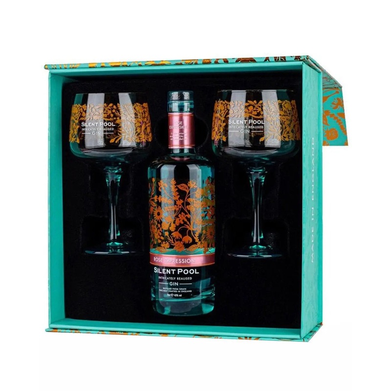 Silent Pool Rose Expression Gin Gift Set, 70 cl