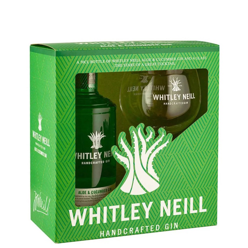 Whitley Neill Aloe & Cucumber Gin & Glass Gift Set, 70 cl