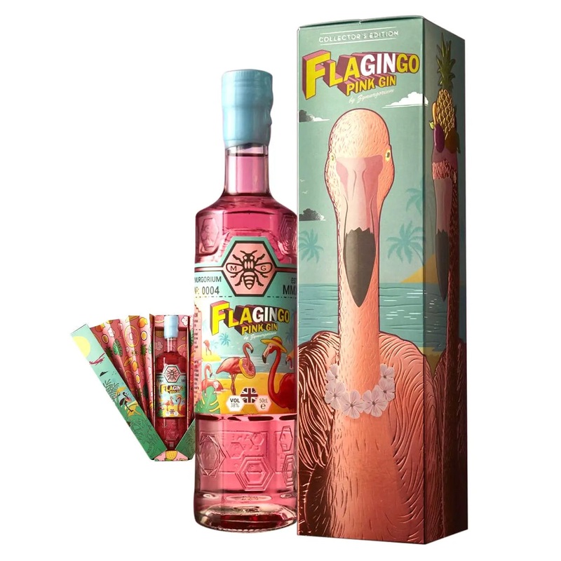 Zymurgorium FlaGingo Pink Gin Limited Edition Presentation Gift Set Box, 50 cl