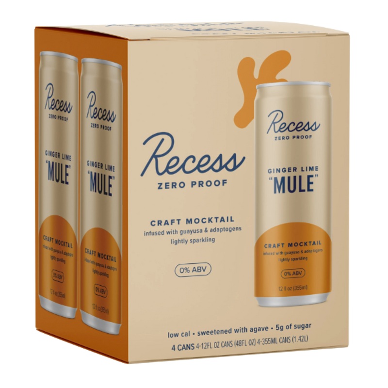 Recess Zero Ginger Lime Mule 4Pk Can