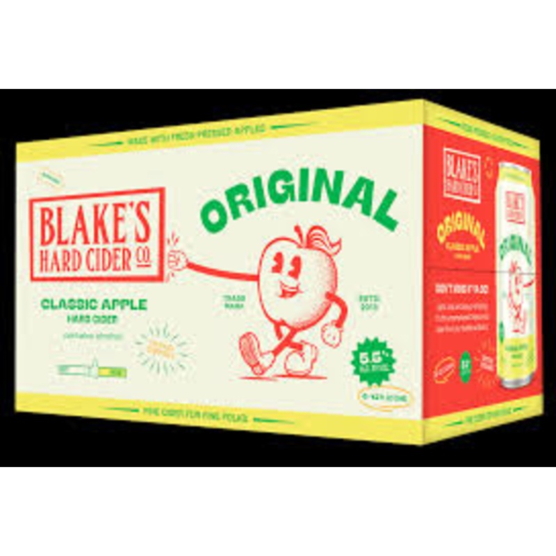 Blakes Hard Cider Classic Apple Cider 12oz 6 Pack Can