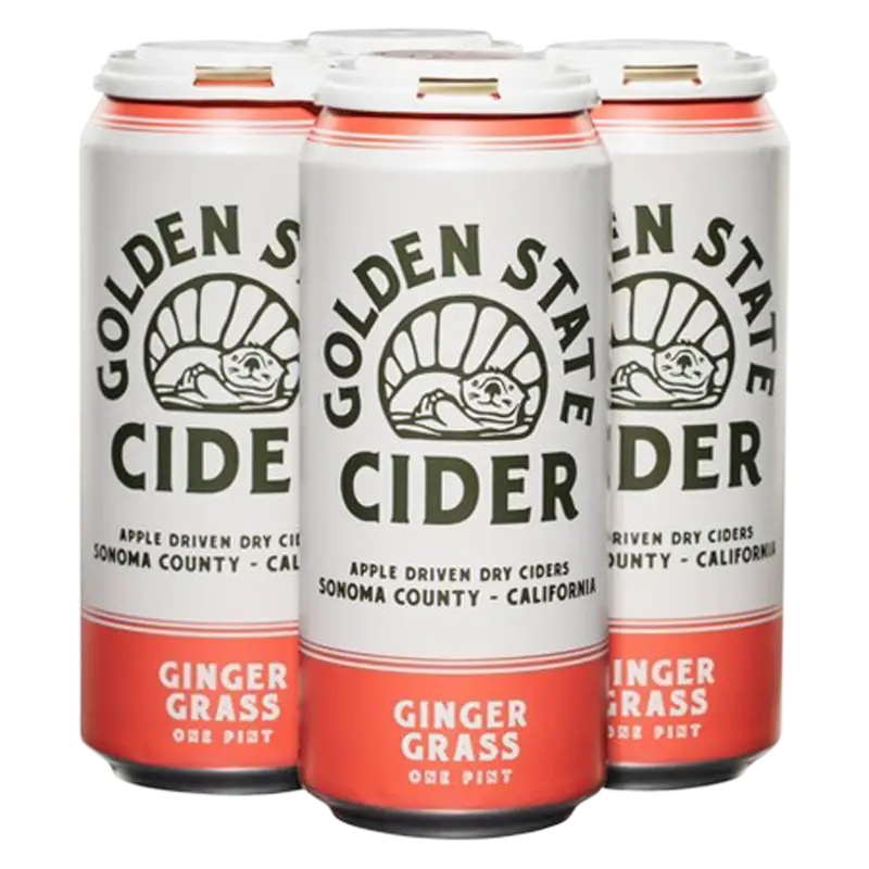 Golden State Cider Ginger Grass 16oz 4 pack can