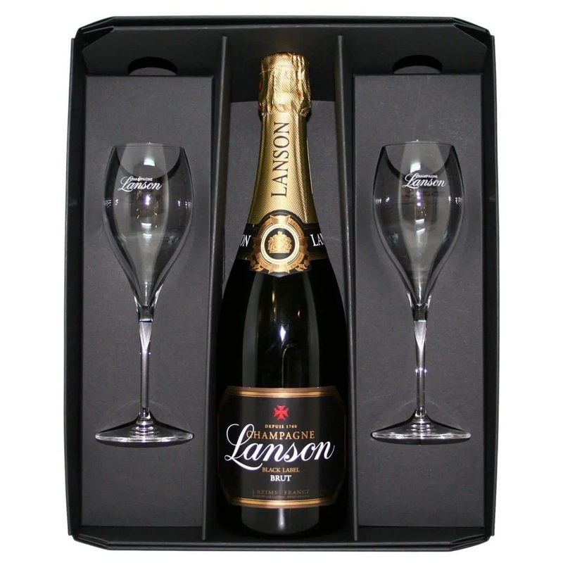 Lanson Black Label Flute Pack Champagne, 75 cl