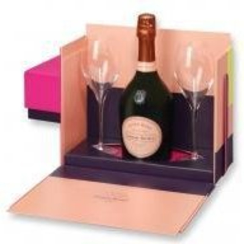 Laurent-Perrier Cuvee Rose Brut with 2 Flutes 750ml