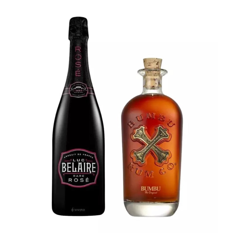 Luc Belaire Rare Rose Champagne & Bumbu Rum Bundle