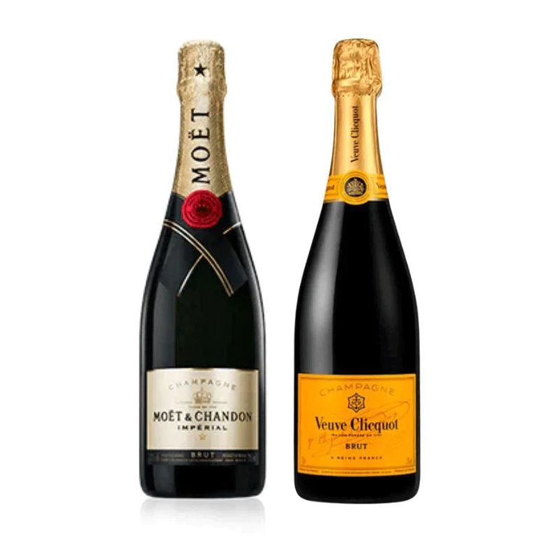Met & Chandon & Veuve Clicquot Brut Champagne Bundle 750mL