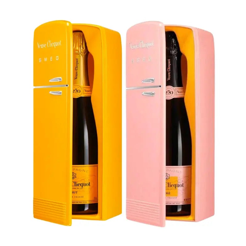 Veuve Clicquot Brut & Rose SMEG Fridge Gift Box Bundle